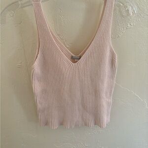 Lemon Light Pink Ribbed Camisole